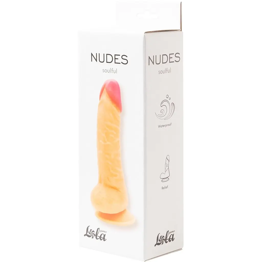 Фалоімітатор Lola Games Nudes Soulful, 19 см (тілесний) - фото 3
