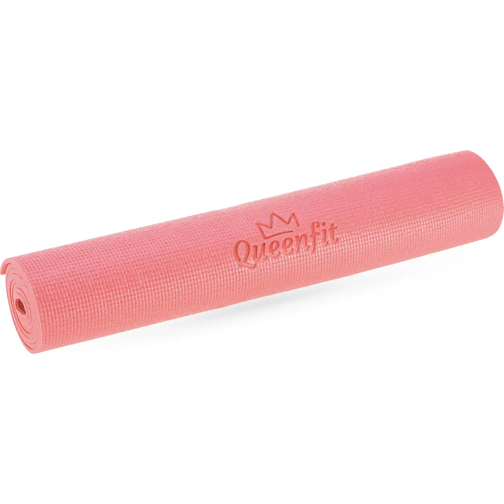 Килимок (мат) для фітнесу та йоги Queenfit 0,5см темно-рожевий - фото 5
