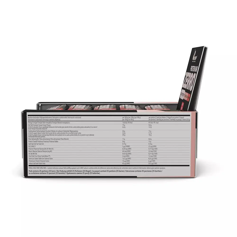 Батончик Olimp Mr Zerro Protein Bar Малина 1.25 кг (25 шт. по 50 г) - фото 3