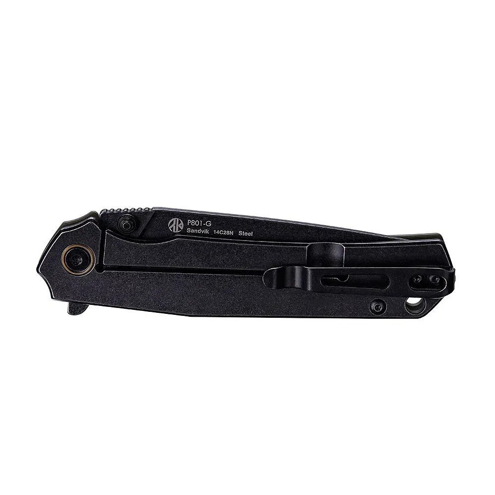 Ніж складаний Ruike P801-G G-10 темно-зелений, чорне лезо - фото 9