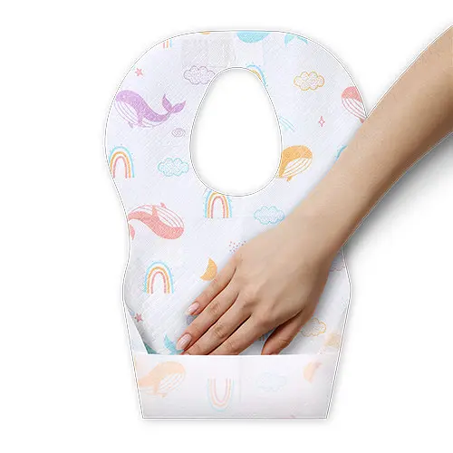 Нагрудник дитячий одноразовий м'який (10 шт/уп.) 23,5 см x 34,5 см BabyOno - фото 2