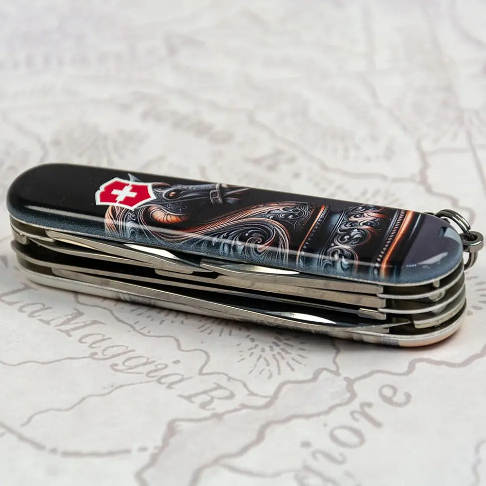 Складаний ніж Victorinox HUNTSMAN ZODIAC Шаховий кінь 1.3713.3.Z5310pk - фото 10