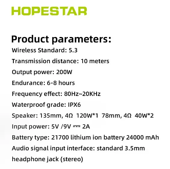 Портативная Bluetooth-колонка Hopestar A6 Club Синий - фото 3
