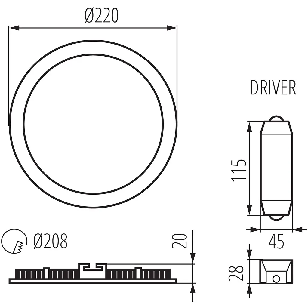 Светильник down-light Kanlux Rounda V2LED18W-WW-W (28935) - фото 5