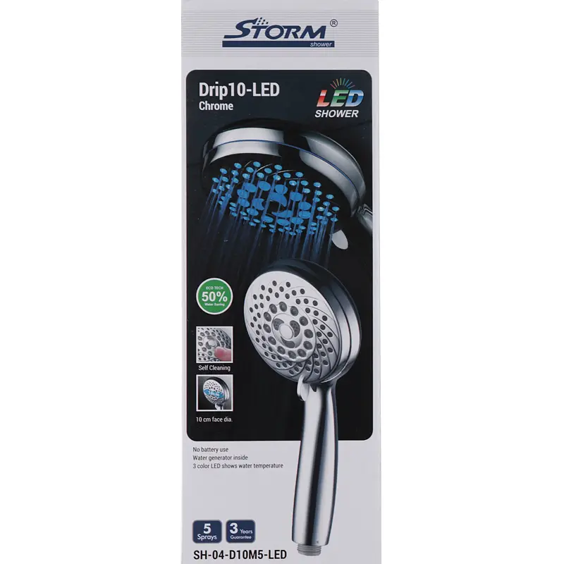 Ручний душ Storm SH-04-D10M5-LED ST0005, Хром - фото 2