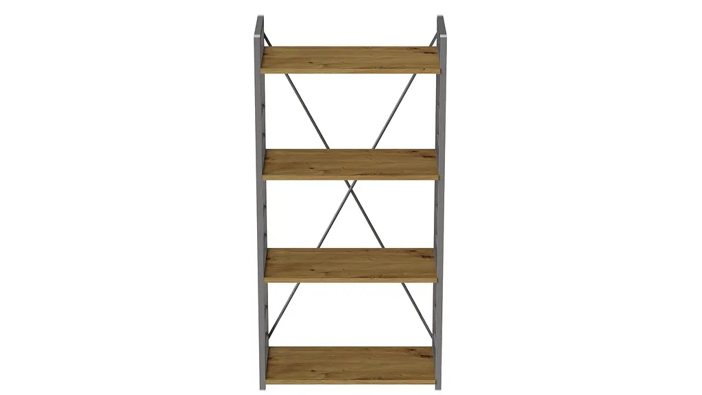 Этажерка 4/60 Ferrum-decor Серии Коннект 120x60x28 серый ДСП Дуб Артизан 16мм (FRD-104250) - фото 4