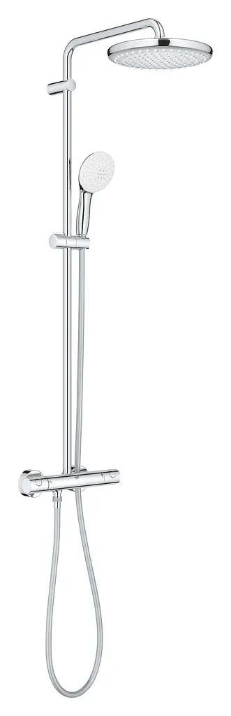 Душова система з термостатом для настінного монтажу Grohe Tempesta System 250 26670001, Хром - фото 2