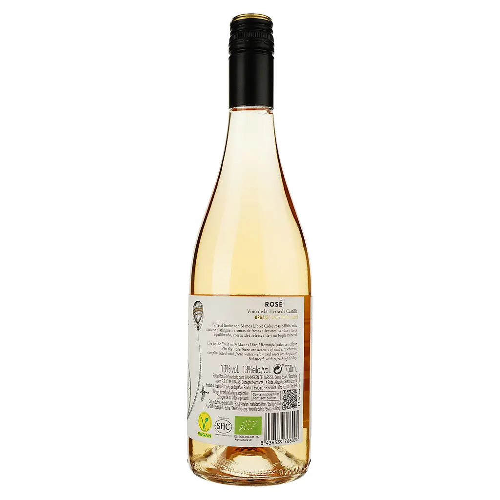 Вино Manos Libre Rose Organic, рожеве, сухе, 11%, 0,75 л - фото 2