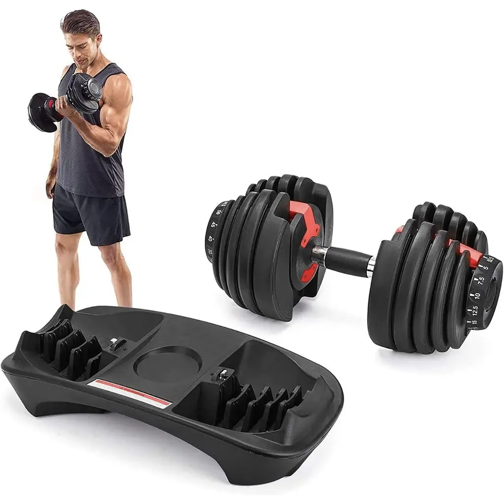 Гантель розбірна регульована Gymtek 2,5-24кг червоний - фото 16