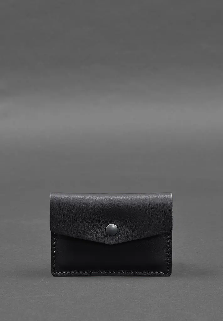 Кожаный кард-кейс 9.0 черный краст - фото 2