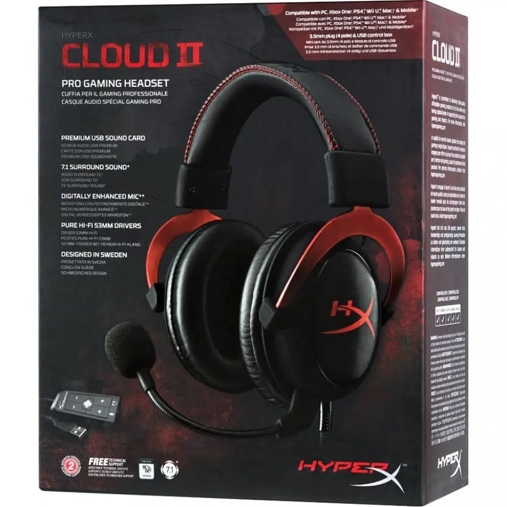 Ігрові навушники HyperX Cloud II Black/Red (KHX-HSCP-RD/4P5M0AA) [53871] - фото 9