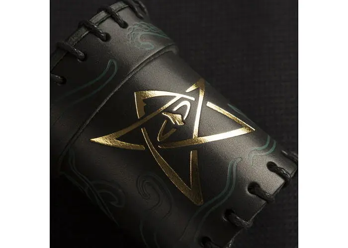 Настільна гра Q-Workshop Чаша для кубиків Call of Cthulhu Black & green-golden Leather Dice Cup (CCTH101) - фото 3