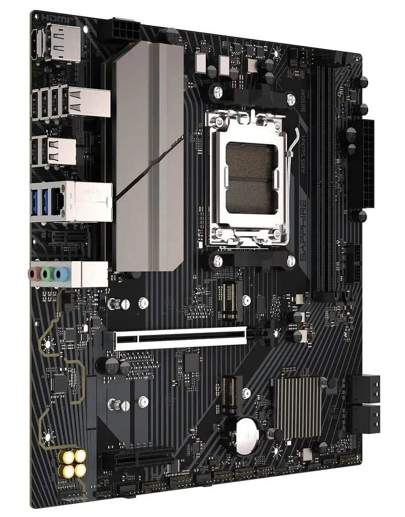 Материнська плата Sapphire B650M-E (52112-04-40G) (Socket AM5, AMD B650, Micro-ATX) - фото 5
