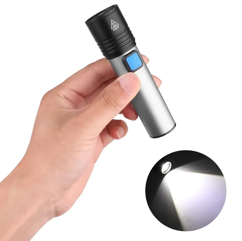 Ліхтар ручний T6 LED акумуляторний зарядка від USB кишеньковий ліхтарик UKC K31 - фото 17