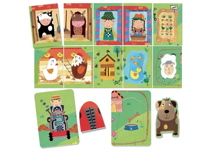 Настільна гра Headu Монтессорі. Ферма та її мешканці (Montessori. Flashcards: Farm Discovery) (MU24001) - фото 2