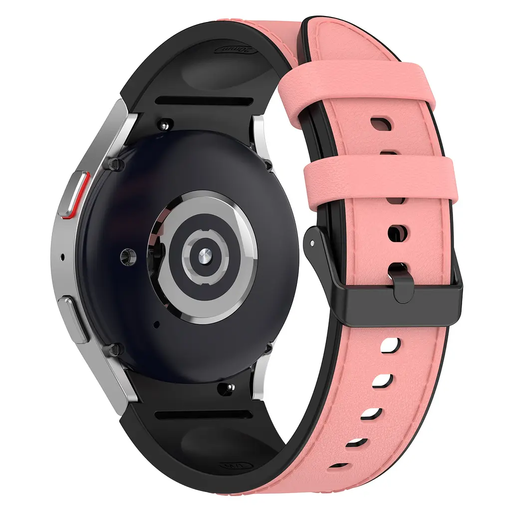 Ремінець шкіра-силікон BeWatch Samsung Galaxy Watch 4/5/6 20 мм Рожевий (1gw0103) - фото 2