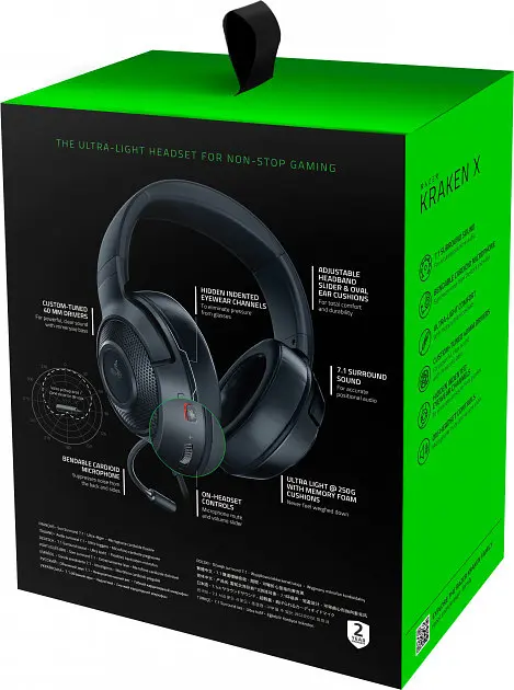 Гарнітура Razer Kraken X 3.5 мм Black (RZ04-02890100-R3M1) - фото 10
