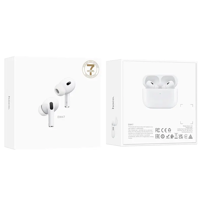 Навушники Hoco Bluetooth EW47 True wireless stereo headset білі - фото 2
