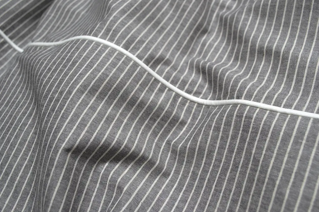 Постельное белье Lotus Home - Premium Percale Stripe антрацит семейный - фото 4