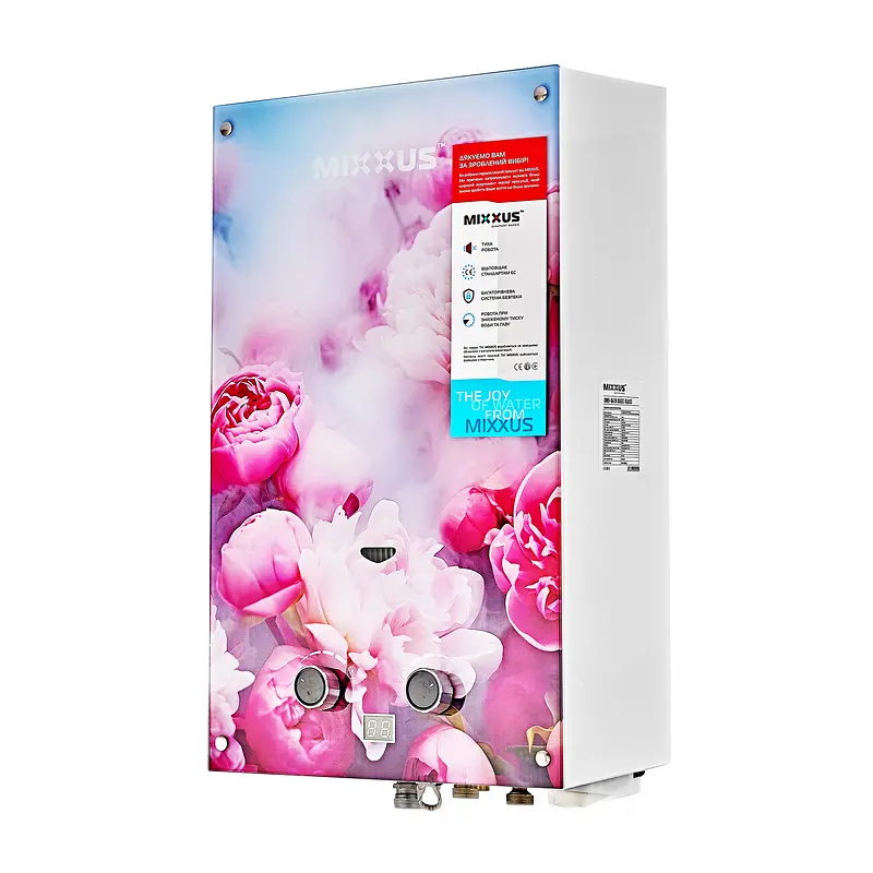 Газова колонка Mixxus GWH-0410 Basic Glass димохідна 10 л/хв (панель зі скла з малюнком) WH0025 - фото 4