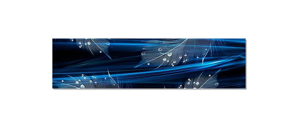 Кухонний фартух Happy Pocket Роса на пір'ї птаха вінілова для кухні 65х250 см Текстури Синій Z183657 - фото 7