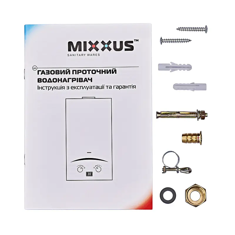 Газова колонка Mixxus GWH-0510 Basic Glass димохідна 10 л/хв (панель зі скла з малюнком) WH0026 - фото 3