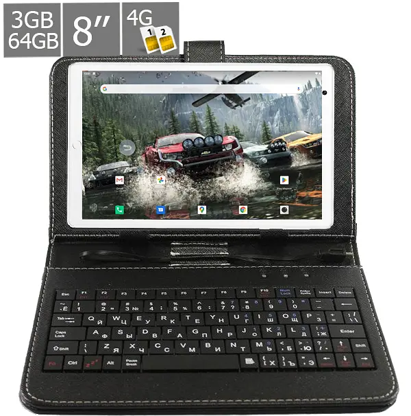 Планшет-телефон Hoozo MT PRO Pad 8 LTE 3/64 Pink + Чохол-клавіатура - фото 2