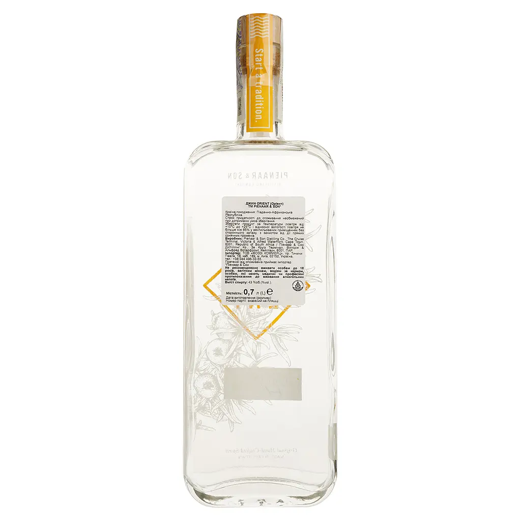 Джин Pienaar & Son Orient 43% 0.7 л - фото 2