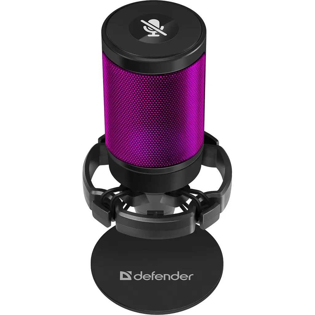 Ігровий стрім мікрофон Defender Impulse GMC 600 USB, RGB, 1.8м чорний - фото 5