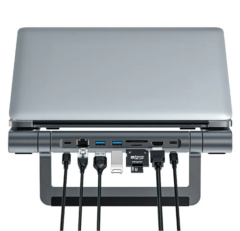 Підставка для ноутбука ACEFAST E5 PLUS USB-C multifunctional stand HUB for laptop - фото 4