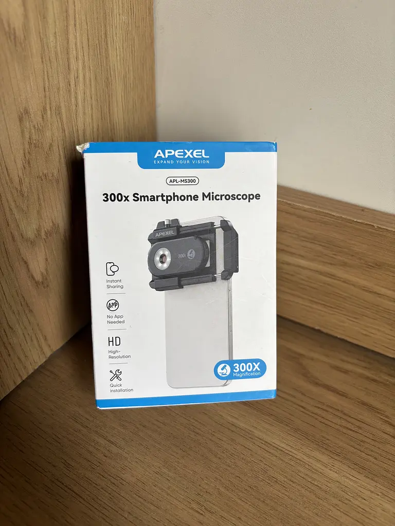Мікроскоп для смартфона APEXEL APL-MS300 з 300X збільшенням та LED підсвіткою кліпса лінза на камеру (SKU-148) - фото 10