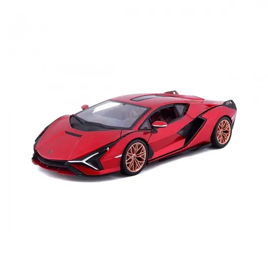 Автомодель - Lamborghini SIÁN Fkp 37 (в ассортименте зеленый металлик, красный металлик, 1:24), в ассортименте - фото 6