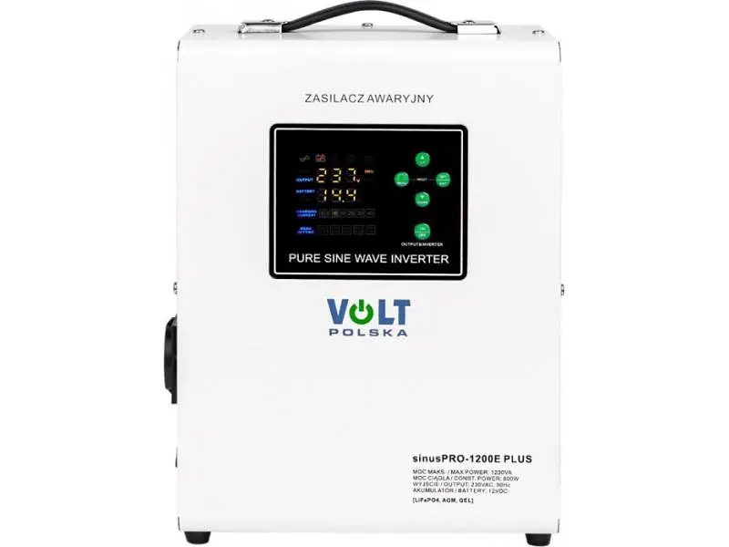 Лінійно-інтерактивний ДБЖ VOLT POLSKA SINUS PRO 1200 E PLUS 12/230V 800/1200W (3SPM12012M)