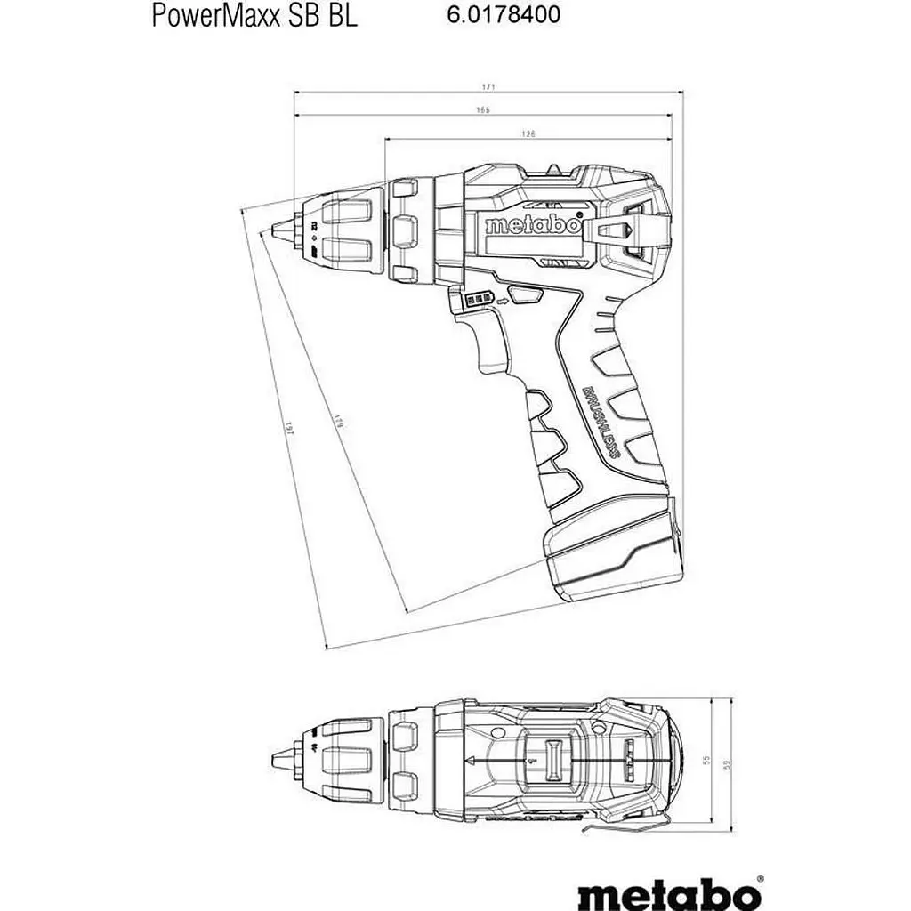 Дрель-шуруповерт Metabo PowerMaxx SB BL (601784500) [119779] - фото 4