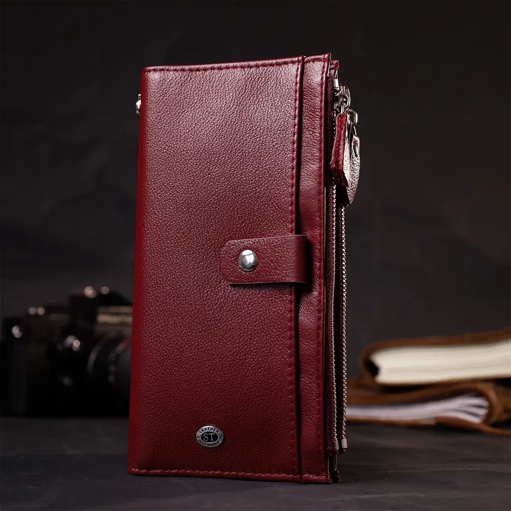 Кожаный женский кошелек ST Leather 9.8х19х1.5 см acs0026960 - фото 7