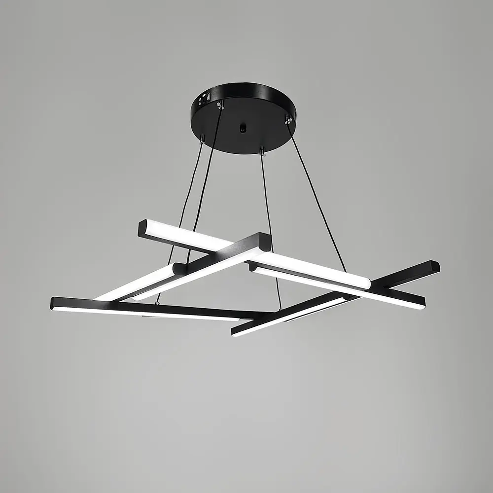 Черная Led люстра с подвесным регулируемым корпусом Ø 90 см | Ст. A 55071-650 BK | Line F - фото 5