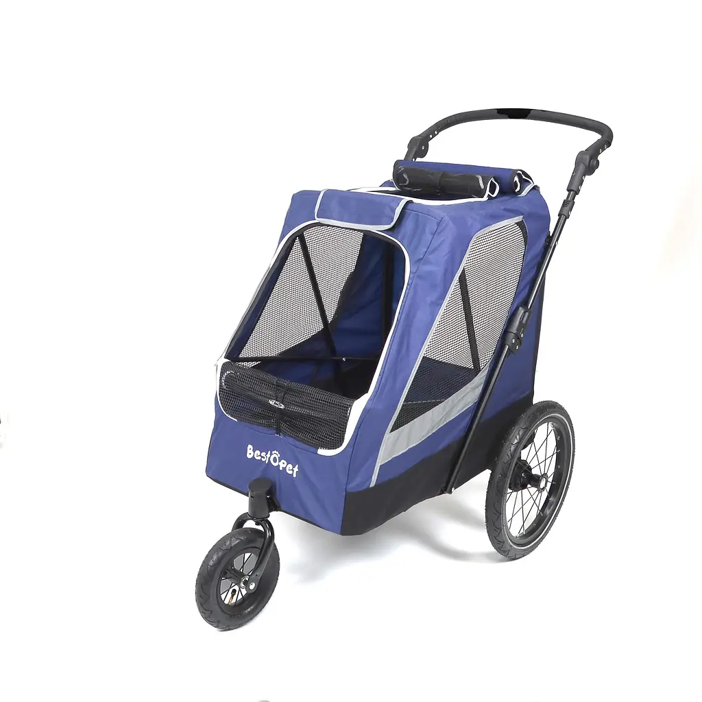 Коляска для домашніх тварин до 35 кг Bestopet Люпосанчик BS-RL-02 Dark Blue зі знімним столиком для грумінгу - фото 2