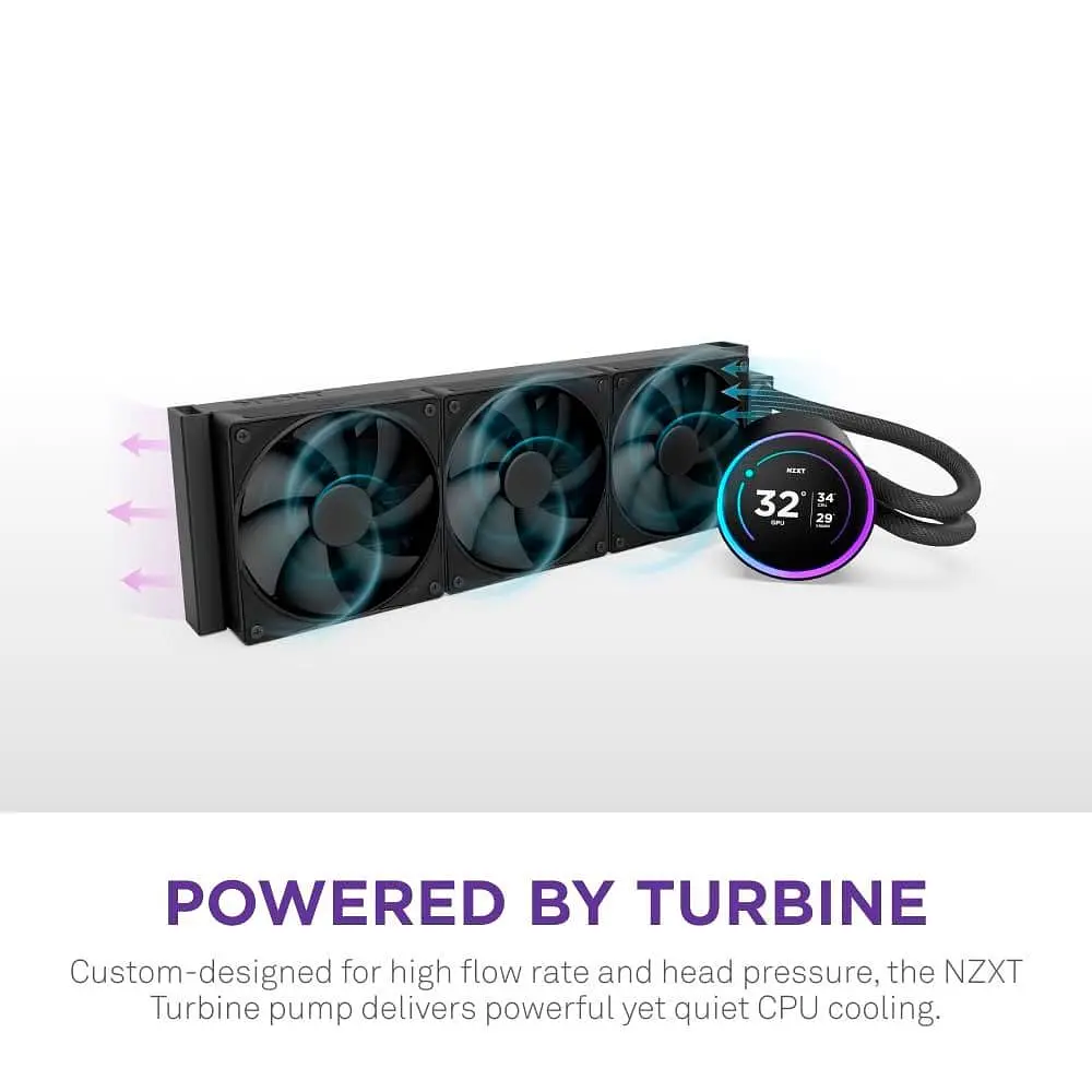 СВО NZXT Kraken Elite 360mm Black (RL-KN36E-B2) - фото 5
