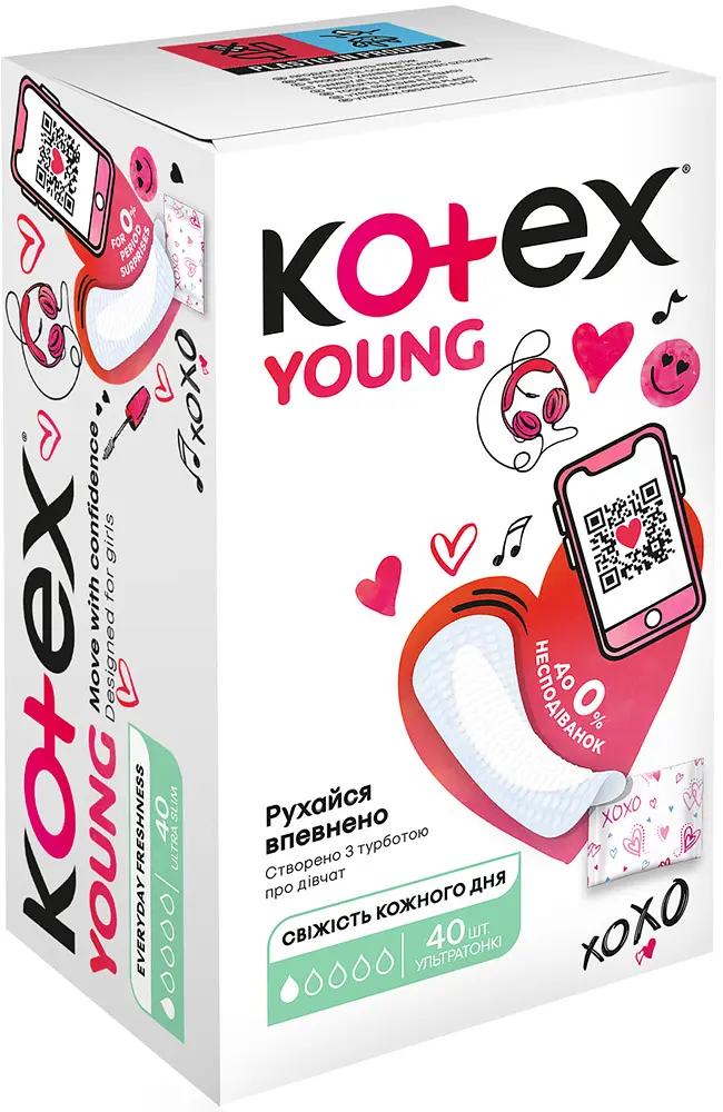 Щоденні гігієнічні прокладки Kotex Young Liners 40 шт - фото 3