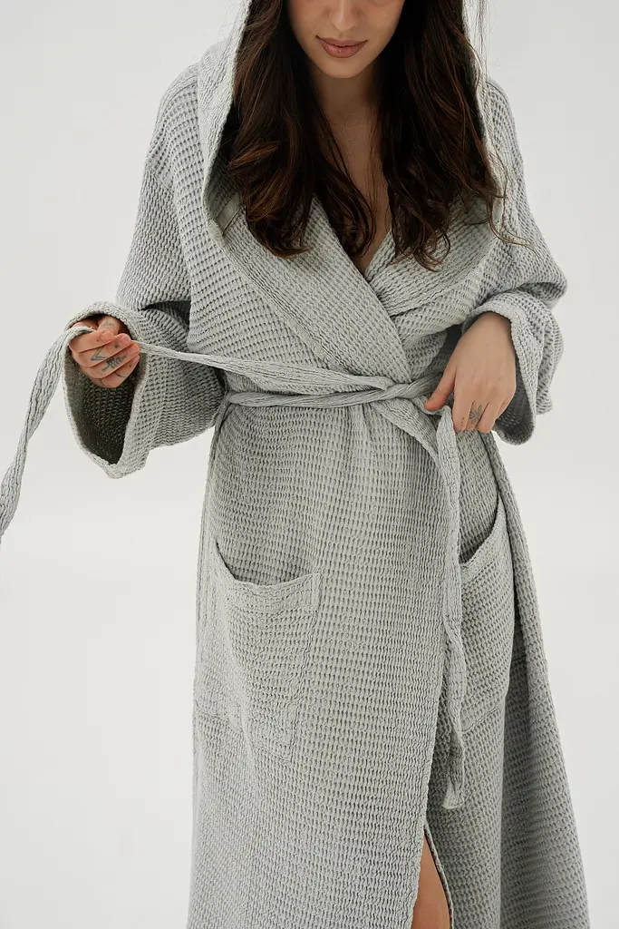 Халат Lotus Home - Rius light gri светло-серый L/XL - фото 3