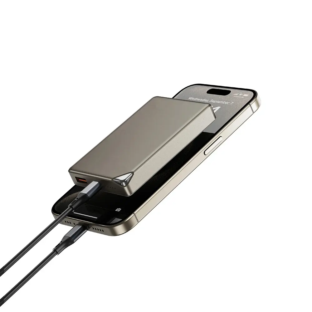 Зовнішній акумулятор Wiwu Ultra-Thin Series Power Bank 10000mAh Wi-P020 (3C) Grey (6976975611630) - фото 5