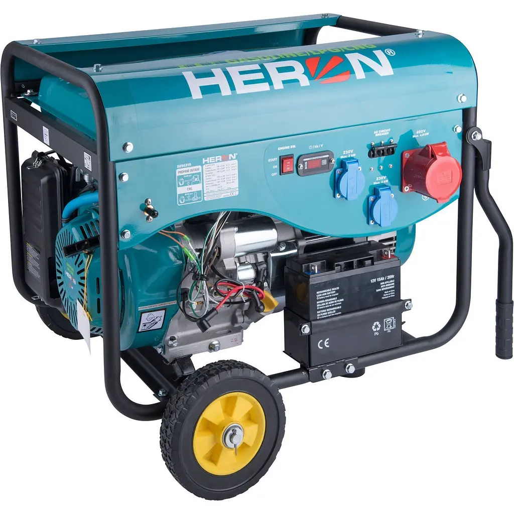 Генератор газово-бензиновий Heron LPG/NG 13HP 5.5kW (8896319) [157540] - фото 2