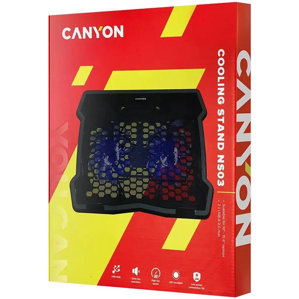 Подставка для ноутбука Canyon 15.6" NS03 Black (CNE-HNS03) - фото 4