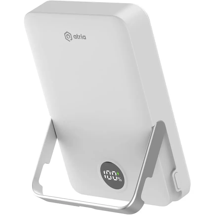 Павербанк ATRIA Magnetic White 10 000 mAh / 15 Вт (WPD-W57) - фото 5