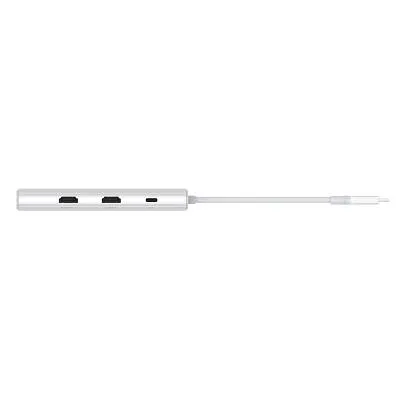 Концентратор D-Link USB-C 10-in-1 2xHDMI + 1xRJ45 1000Mbps + 2xUSB-C + USB 3.1 + USB 3.0 + SD + TF silver (DUP-A01) - фото 8