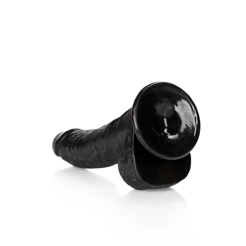 Фалоімітатор RealRock Straight Realistic 8" 23 см (чорний) - фото 8