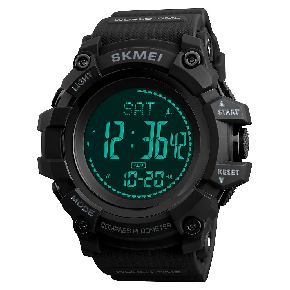 Наручний годинник чоловічий Skmei 1356 Black, 1356BK (12304) - фото 2