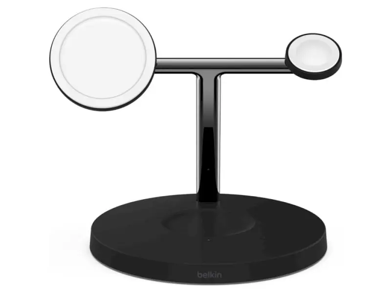 Бездротовий зарядний пристрій Belkin MagSafe 3in1 Wireless Charger black (WIZ017VFBK) - фото 2