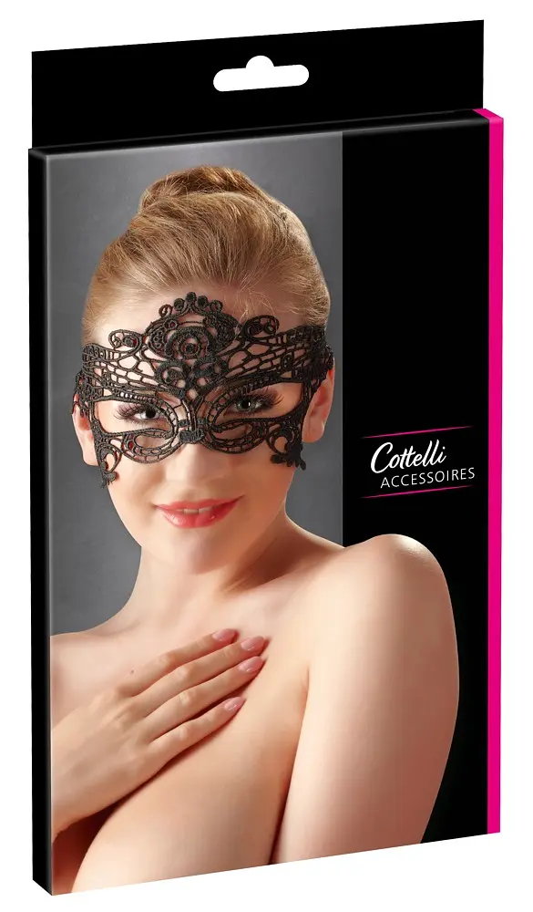 Ажурна маска на очі Cottelli Collection чорна - фото 5