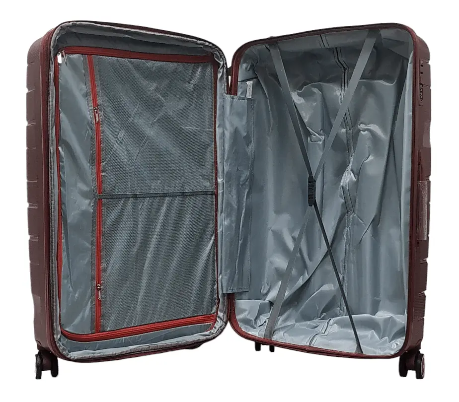 Валіза велика L поліпропілен Milano bag 0306 76×49×31см 82л Бордовий - фото 4